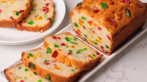 Eggless Tutti Frutti Cake - Full Video & Photos of Steps