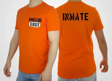 Prison Inmate T-shirt County Jail Tshirt Psycho Insane Top E