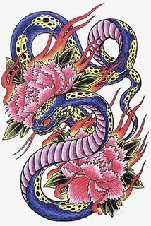 Painted Snake Map Japanese snake tattoo, Japanese tattoo, Sn