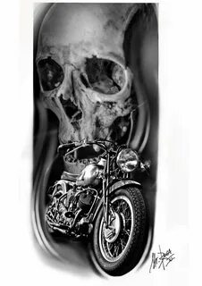 Lange Fahrt - skulls - #fährt #lange #skulls Harley tattoos,