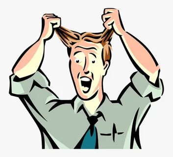 Vector Illustration Of Frustrated Businessman Reacts - Man P