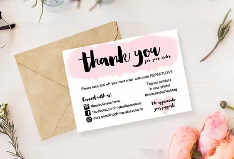 INSTANT DOWNLOAD Editable and Printable Thank You Cards for 