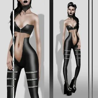 Zipper Pants and Top outfit by Leah Lillith - Sims 3 Downloa