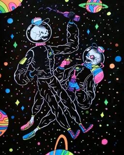 Space Bros - Markers and fineliner on paper, A5