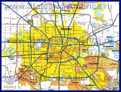 Карты Хьюстона Подробная карта города Хьюстон Хьюстон на кар