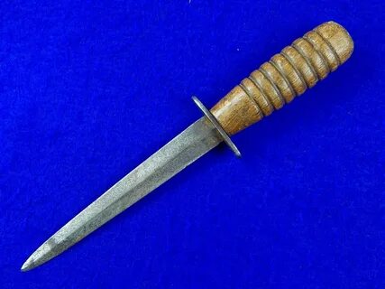 British English WWII WW2 FAIRBAIRN SYKES Fighting Knife Wood