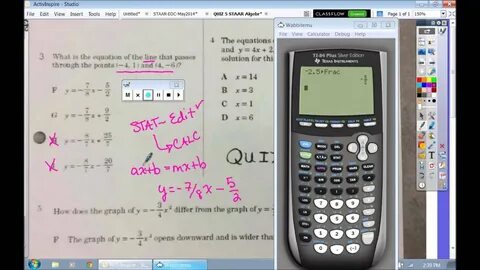 Algebra 1 STAAR EOC - ALL CALCULATOR WORK TIPS AND TRICKS - 