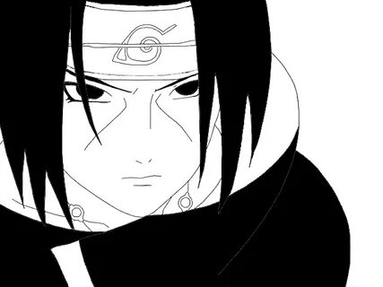 Itachi Black And White Naruto - Draw-u