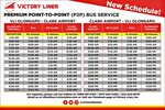 Point to point bus schedule 2019