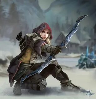 Ranger by GreyHues female archer bow arrow armor clothes clo