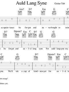 Auld Lang Syne Chord Progression - First well look at a simp