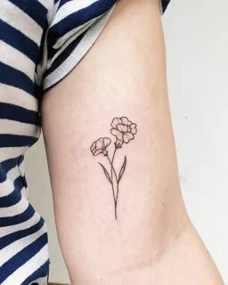 marigold flower tattoo Small tattoos, Birth flower tattoos, 