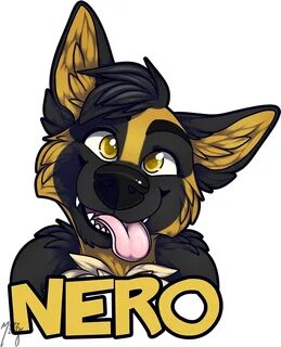 Derpy Nero - German Shepherd Badge Furry - (900x1099) Png Cl
