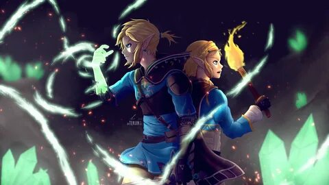 BOTW2 Fanart Link and Zelda (alos kinda a concept/idea) :D F