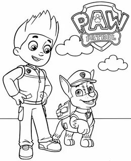 Ryder and Chase to color Paw Patrol new coloring page Paw pa