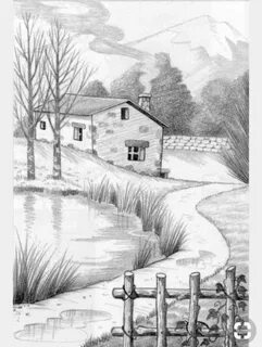 Pin by Tina on Drawing Drawing scenery, Landscape drawings, 