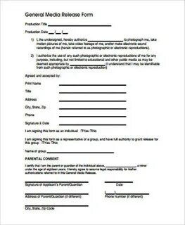 Social Media Release Consent Form Template 10 Images - Free 