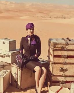 More Etihad Airline uniform glamour. part of a shot by Norma