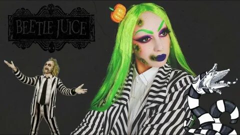 Tim Burton Halloween make-up : Beetlejuice - YouTube