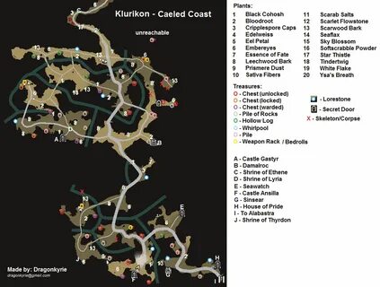 Kingdoms of Amalur: Re-Reckoning Klurikon: Caeled Coast Map 