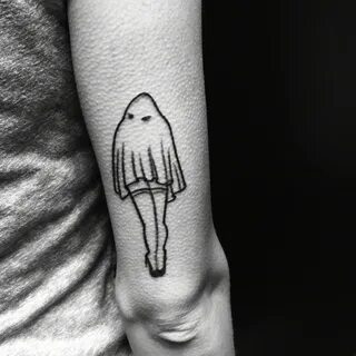 Sassy Blackwork Ghost Tattooed by Noelle LaMonica Divine Mac