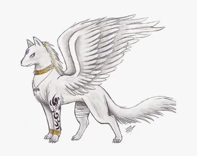 Transparent Anime Wolf Png - Anime Wolf With Wings, Png Down