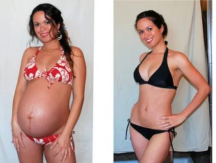 Before and after 2nd pregnancy.