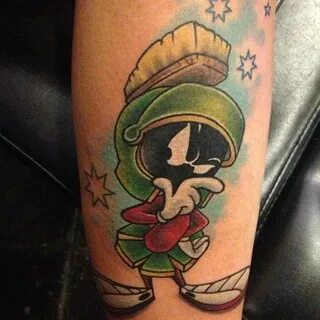 Marvin the martian Ankle tattoo cover up, Geek tattoo, Rose 
