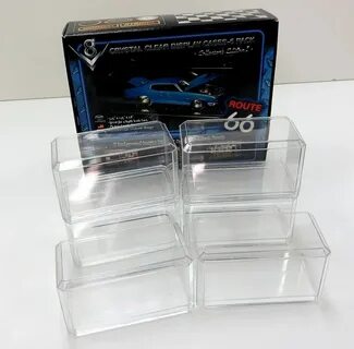 6 Pack of 1/64 Clear Display Cases for Hotwheel or Matchbox 