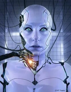 femdroid Cyborg, Cyborgs art, Female robot