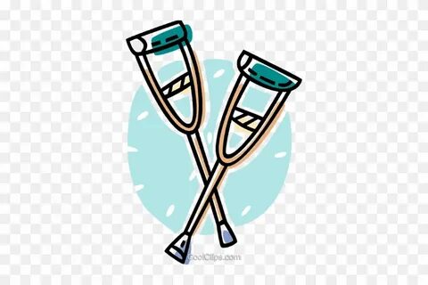 Crutches Royalty Free Vector Clip Art Illustration - Crutche