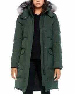 Moose Knuckles Causapcal Fur Trim Parka In Canadian Army Mod