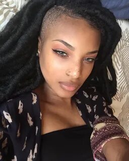 Chunky Faux Locs with Shaved Side Faux locs hairstyles, Locs