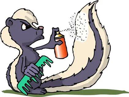From Clipart - Com - Stinky Skunk Using Deodorant Messenger 