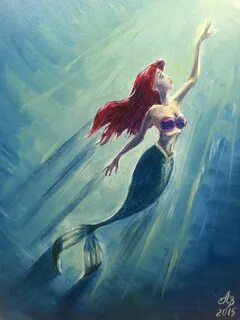 Little Mermaid Painting at PaintingValley.com Explore collec