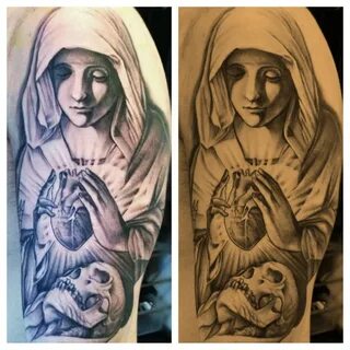 Virgin Mary Chest Tattoos - Фото база