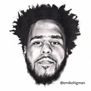 Final Artwork drawing I did a year ago of J Cole #jcole #rap