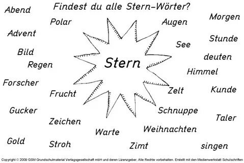 Stern-Wörter - Medienwerkstatt-Wissen © 2006-2022 Medienwerk