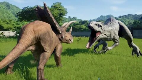 Pentaceratops Destroys Indominus Rex, T-Rex, Spinosaurus and