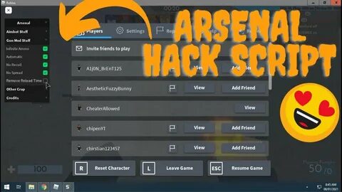 Script para arsenal roblox 2021 pastebin download 2021