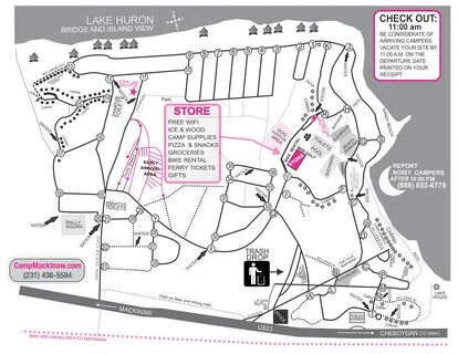 Campground Map - Mackinaw Mill Creek Camping