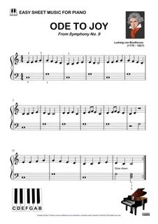 Ode To Joy 4 Easy Versions Music Sheet Download - TopMusicSh