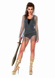 Faux Chain Mail Hooded Dress and Rope Belt Hooded dress, Wom