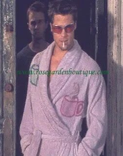 Brad Pitt fight club bathrobe. Yes, I have one. Brad pitt, F