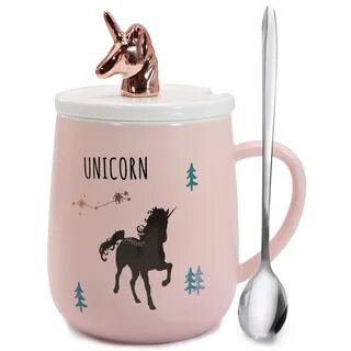 Sunddo 3D Unicorn Mug Cute Rose Gold & Pink Coffee Mugs Funn