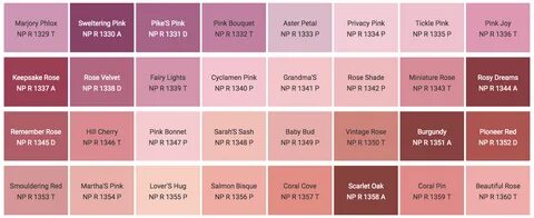 Gallery of pink color chart pantone color chart pink color c
