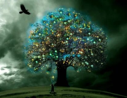 Fantasy Magic Magical Tree Wallpaper Magical tree, Tree art,