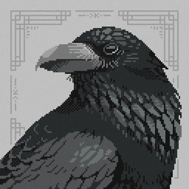 Raven : :#pixelart #pixelartist #pixel #pixaki #pixakiapp #ipadpro #ipad #r...