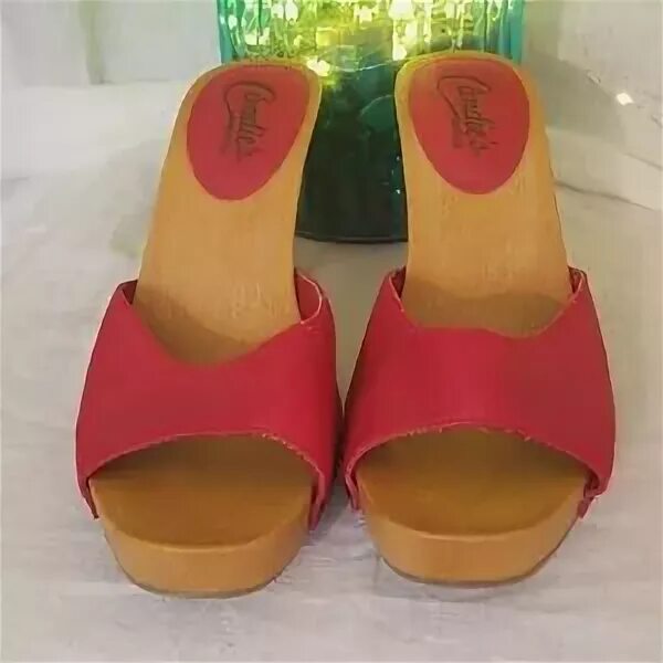 Sale red sandy heels grease is stock