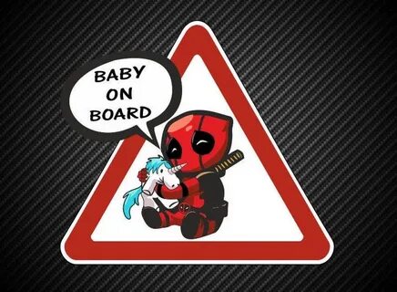 Baby on Board. DEADPOOL. Stickers for the car. Etsy